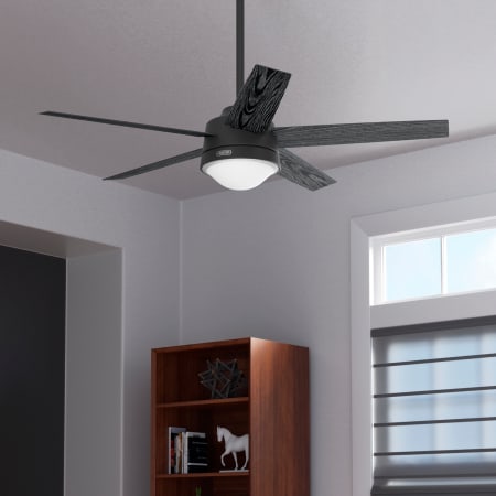 Hunter 51570 Lykke 52 inch Matte Black Ceiling Fan
