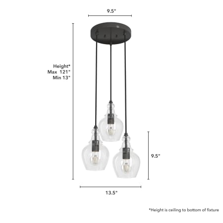 A large image of the Hunter Maple Park 14 Multi Light Pendant Alternate Image