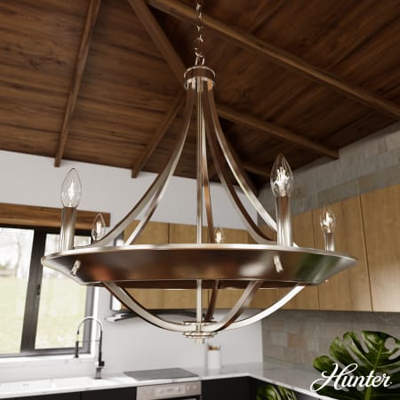 A large image of the Hunter Perch Point 24 Chandelier Alternate Image