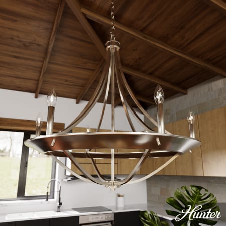 A large image of the Hunter Perch Point 30 Chandelier Alternate Image