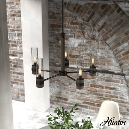 A large image of the Hunter River Mill 24 Chandelier Alternate Image