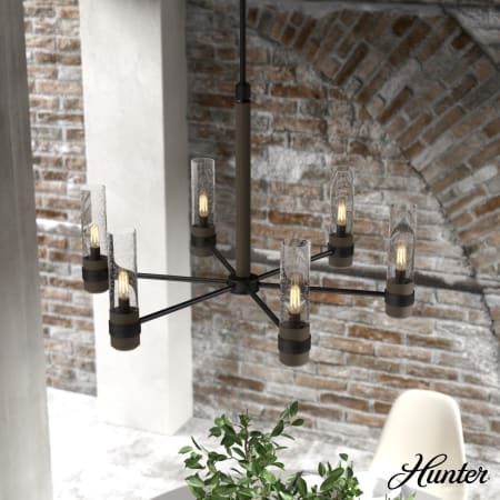 A large image of the Hunter River Mill 30 Chandelier Alternate Image