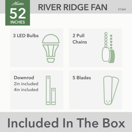 A large image of the Hunter River Ridge Outdoor 52 LED Alternate Image