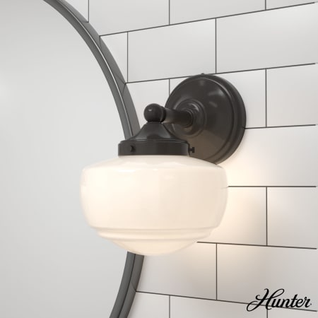 A large image of the Hunter Saddle Creek 8 Sconce WG Alternate Image