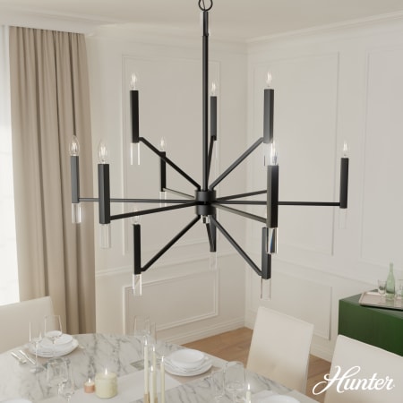 A large image of the Hunter Sunjai Two-Tier 40 Chandelier Alternate Image