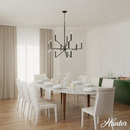 A large image of the Hunter Sunjai Two-Tier 40 Chandelier Alternate Image