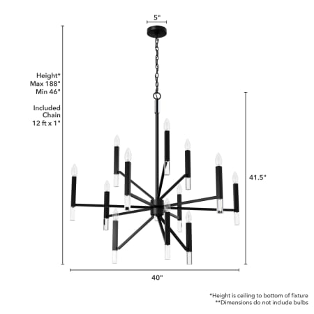 A large image of the Hunter Sunjai Two-Tier 40 Chandelier Alternate Image