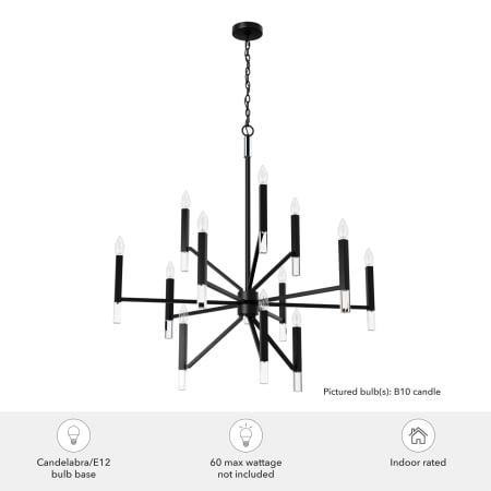 A large image of the Hunter Sunjai Two-Tier 40 Chandelier Alternate Image