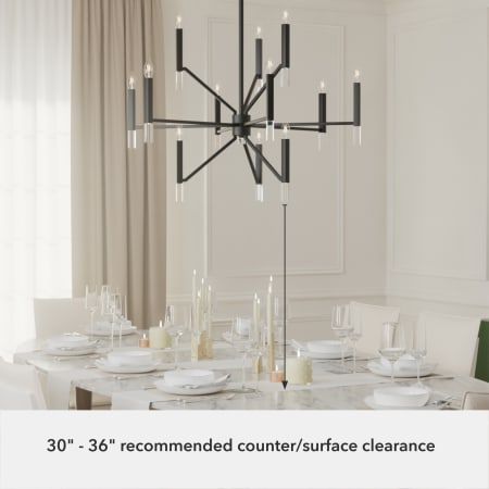 A large image of the Hunter Sunjai Two-Tier 40 Chandelier Alternate Image