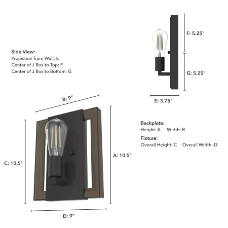 A large image of the Hunter Woodburn 11 Sconce Alternate Image