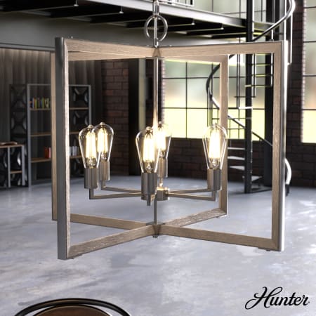 A large image of the Hunter Woodburn 25 Chandelier Alternate Image