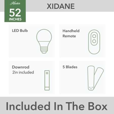 A large image of the Hunter Xidane 52 LED Alternate Image