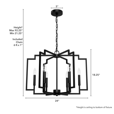 A large image of the Hunter Zoanne 24 Chandelier Alternate Image