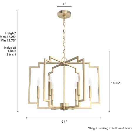 A large image of the Hunter Zoanne 24 Chandelier Alternate Image