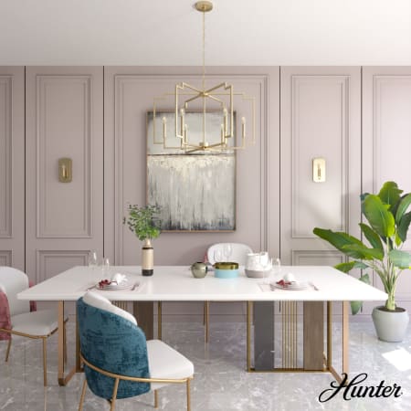 A large image of the Hunter Zoanne 30 Chandelier Alternate Image