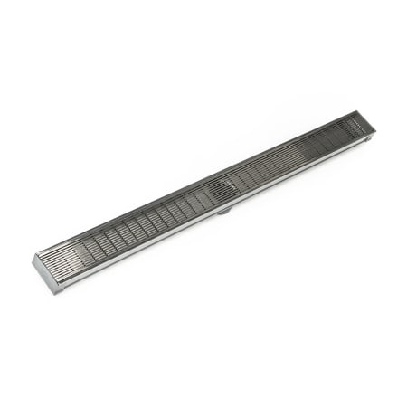 A large image of the Infinity Drain S-LAG 6548 Satin Stainless