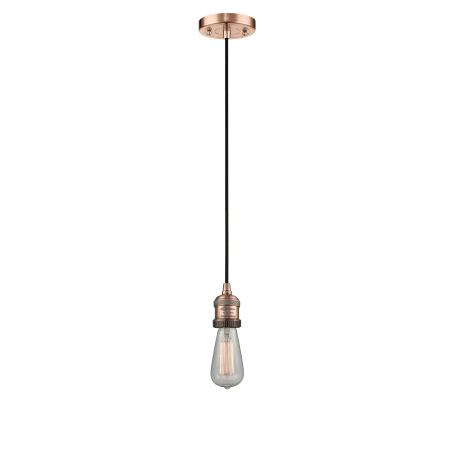 A large image of the Innovations Lighting 200C Bare Bulb Antique Copper