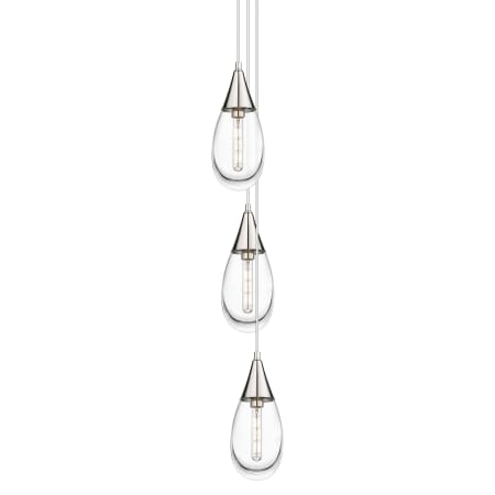 A large image of the Innovations Lighting 103-450-1P-15-8 Malone Pendant Polished Nickel / Clear