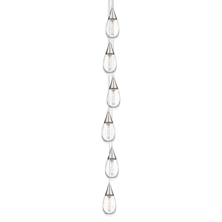 A large image of the Innovations Lighting 106-450-1P-15-8 Milan Pendant Polished Nickel / Clear