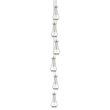 A large image of the Innovations Lighting 106-451-1P-12-8 Owego Pendant Polished Nickel / Clear