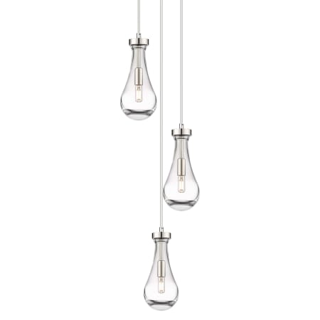 A large image of the Innovations Lighting 113-451-1P-12-13 Owego Pendant Polished Nickel / Clear