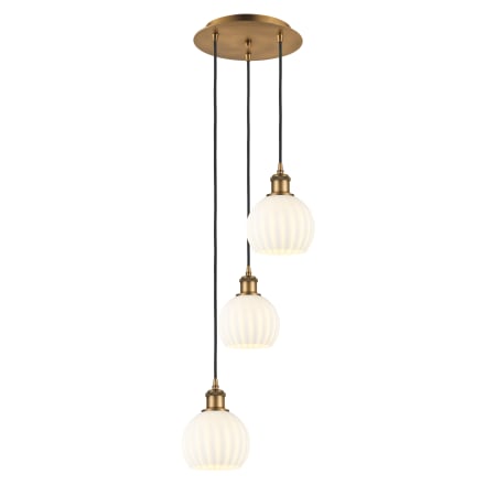 A large image of the Innovations Lighting 113B-3P-13-13 White Venetian Pendant Alternate Image