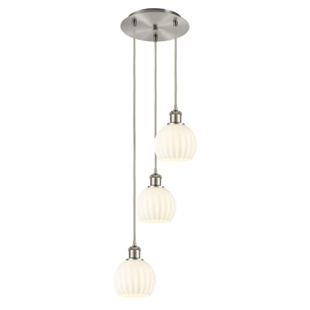 A large image of the Innovations Lighting 113B-3P-13-13 White Venetian Pendant Alternate Image