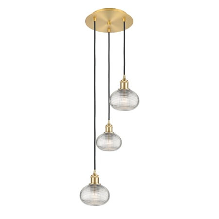 A large image of the Innovations Lighting 113B-3P-22-13 Ithaca Pendant Alternate Image