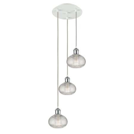 A large image of the Innovations Lighting 113B-3P-22-13 Ithaca Pendant Alternate Image