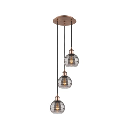 A large image of the Innovations Lighting 113B-3P-24-12 Rochester Pendant Alternate Image