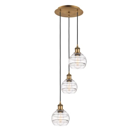 A large image of the Innovations Lighting 113B-3P-24-12 Rochester Pendant Alternate Image