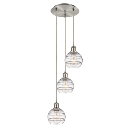 A large image of the Innovations Lighting 113B-3P-24-12 Rochester Pendant Alternate Image