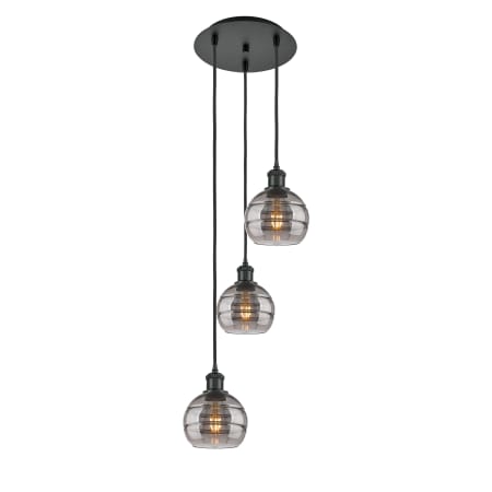 A large image of the Innovations Lighting 113B-3P-24-12 Rochester Pendant Alternate Image