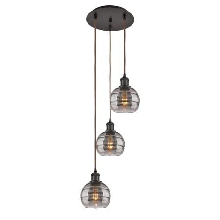 A large image of the Innovations Lighting 113B-3P-24-12 Rochester Pendant Alternate Image