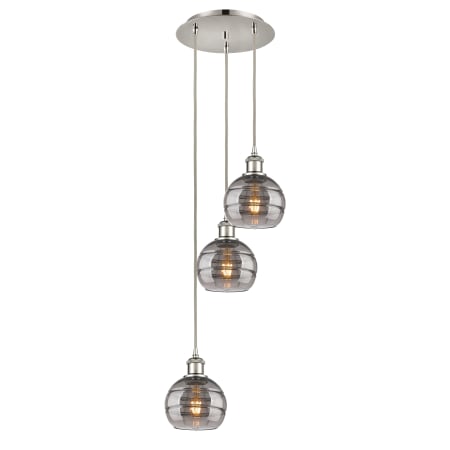 A large image of the Innovations Lighting 113B-3P-24-12 Rochester Pendant Alternate Image