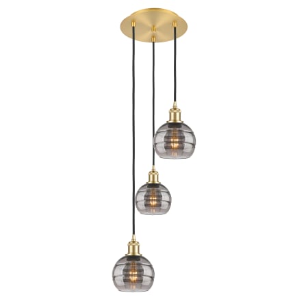 A large image of the Innovations Lighting 113B-3P-24-12 Rochester Pendant Alternate Image