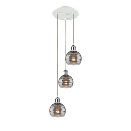 A large image of the Innovations Lighting 113B-3P-24-12 Rochester Pendant Alternate Image