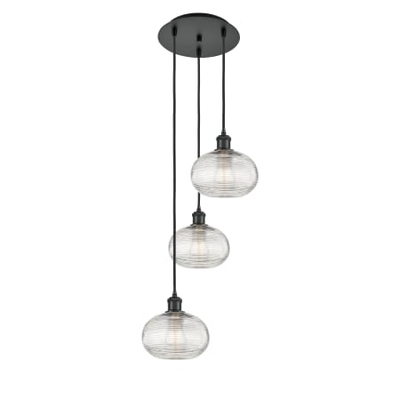 A large image of the Innovations Lighting 113B-3P-26-15 Ithaca Pendant Alternate Image