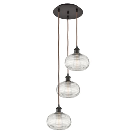 A large image of the Innovations Lighting 113B-3P-26-15 Ithaca Pendant Alternate Image