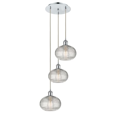 A large image of the Innovations Lighting 113B-3P-26-15 Ithaca Pendant Alternate Image