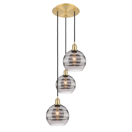 A large image of the Innovations Lighting 113B-3P-30-15 Rochester Pendant Alternate Image