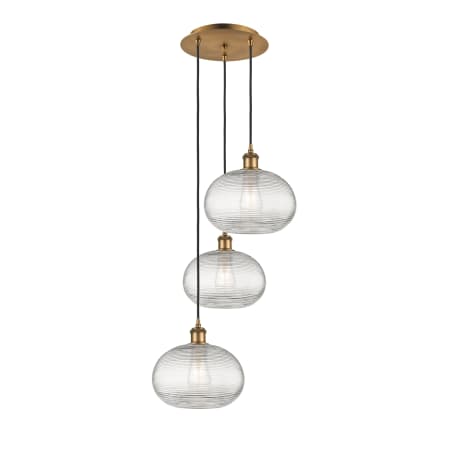 A large image of the Innovations Lighting 113B-3P-30-17 Ithaca Pendant Alternate Image