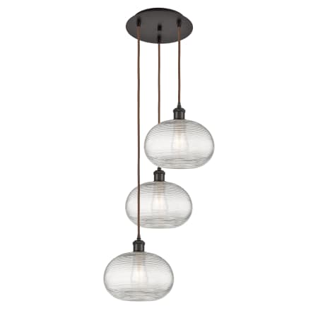 A large image of the Innovations Lighting 113B-3P-30-17 Ithaca Pendant Alternate Image