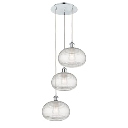 A large image of the Innovations Lighting 113B-3P-30-17 Ithaca Pendant Alternate Image