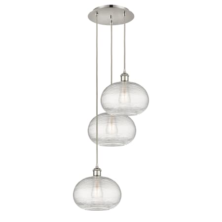 A large image of the Innovations Lighting 113B-3P-30-17 Ithaca Pendant Alternate Image