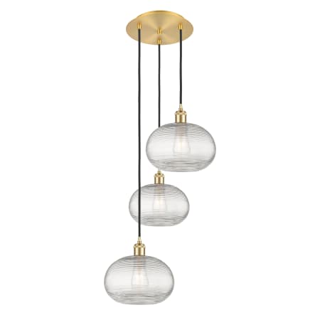 A large image of the Innovations Lighting 113B-3P-30-17 Ithaca Pendant Alternate Image