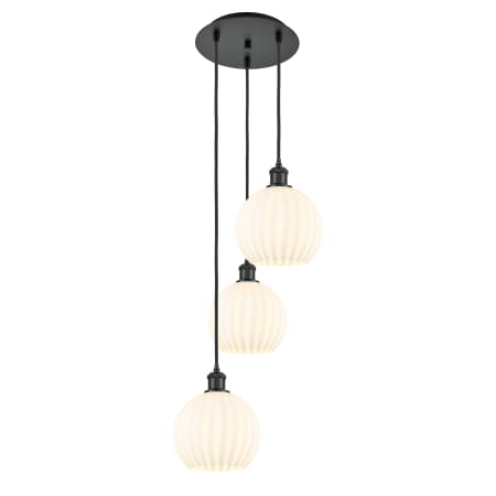 A large image of the Innovations Lighting 113B-3P-31-15 White Venetian Pendant Alternate Image