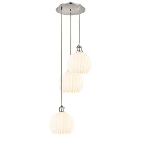 A large image of the Innovations Lighting 113B-3P-31-15 White Venetian Pendant Alternate Image