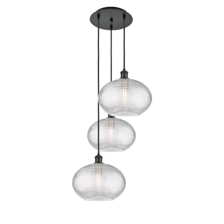 A large image of the Innovations Lighting 113B-3P-33-19 Ithaca Pendant Alternate Image