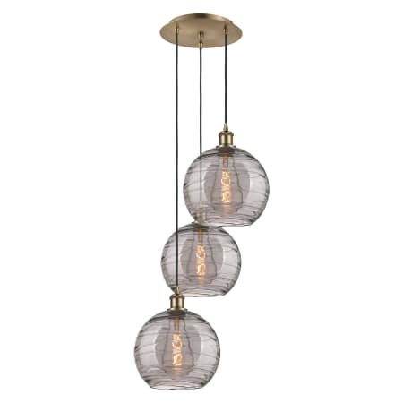 A large image of the Innovations Lighting 113B-3P 36 17 Athens Deco Swirl Pendant Alternate Image